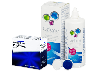 PureVision (6 lenses) + Gelone Solution 360 ml