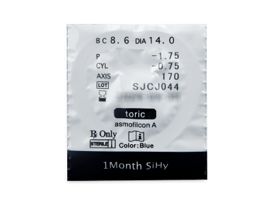Miru 1 Month Menicon for Astigmatism (6 lenses) - Blister pack preview