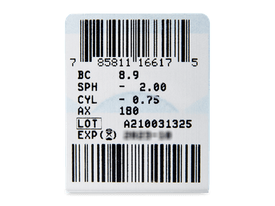 PureVision 2 for Astigmatism (3 lenses) - Attributes preview