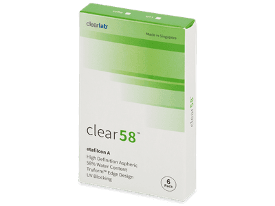 Clear 58 (6 lenses) - Bi-weekly contact lenses