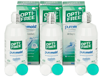 OPTI-FREE PureMoist Solution 3 x 300 ml - Economy 3-pack - solution
