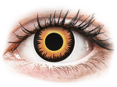 ColourVUE Crazy Lens - Orange Werewolf - plano (2 lenses) - Coloured contact lenses
