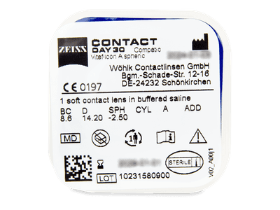 Carl Zeiss Contact Day 30 Compatic (6 lenses) - Blister pack preview