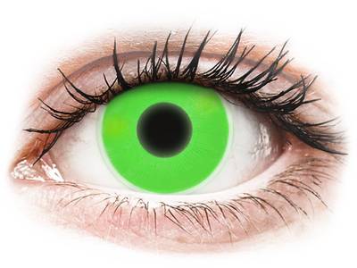 ColourVUE Crazy Glow Green - plano (2 lenses)