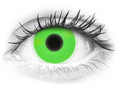 ColourVUE Crazy Glow Green - plano (2 lenses)