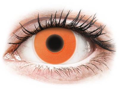 ColourVUE Crazy Glow Orange - plano (2 lenses) - Coloured contact lenses