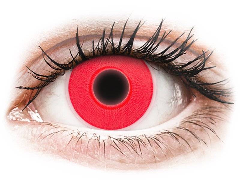 ColourVUE Crazy Glow Red plano 2 lenses