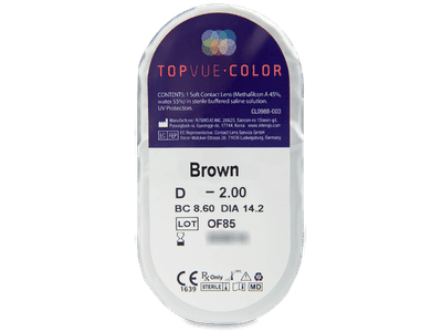 TopVue Color - Brown - power (2 lenses) - Blister pack preview