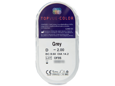 TopVue Color - Grey - power (2 lenses) - Blister pack preview