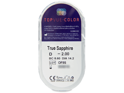 TopVue Color - True Sapphire - power (2 lenses) - Blister pack preview