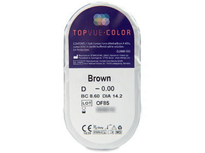 TopVue Color - Brown - plano (2 lenses) - Blister pack preview