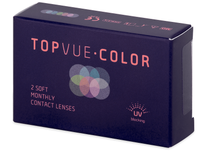TopVue Color - Grey - plano (2 lenses) - Coloured contact lenses