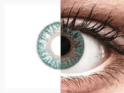 TopVue Color - Turquoise - plano (2 lenses)