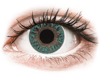 TopVue Color - Turquoise - plano (2 lenses) - Coloured contact lenses