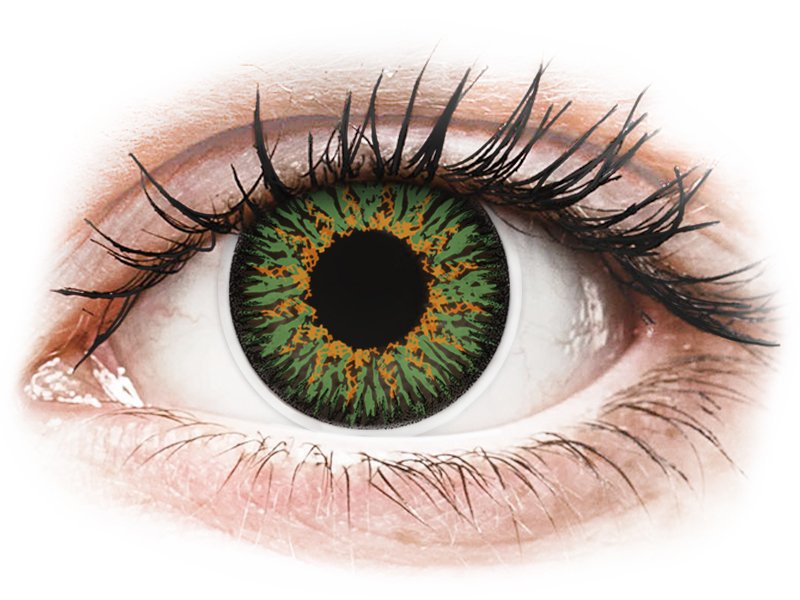 ColourVUE Glamour Green - plano (2 lenses) - Coloured contact lenses