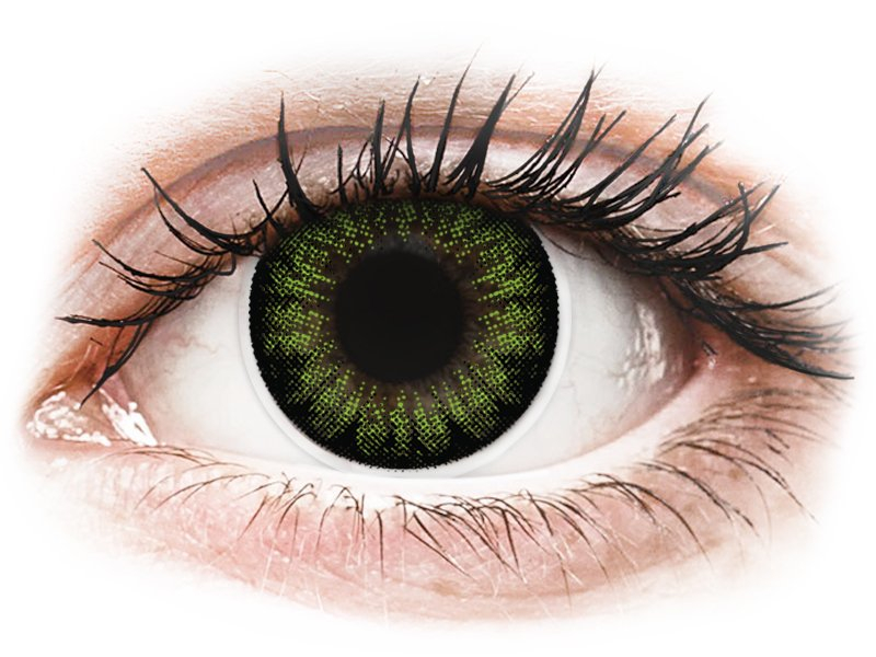 ColourVUE BigEyes Party Green - plano (2 lenses) - Coloured contact lenses