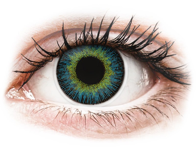 ColourVUE Fusion Yellow Blue - plano (2 lenses) - Coloured contact lenses