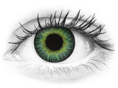 ColourVUE Fusion Green Yellow - plano (2 lenses)