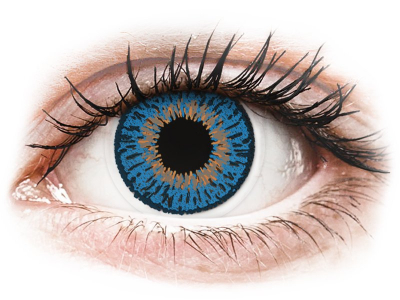 Expressions Colors Dark Blue - power (1 lens) - Coloured contact lenses