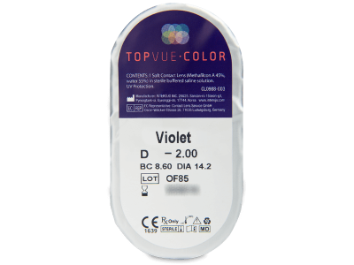 TopVue Color - Violet - plano (2 lenses) - Blister pack preview