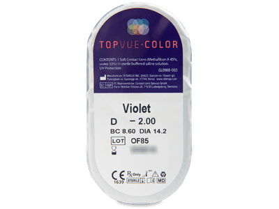 TopVue Color - Violet - plano (2 lenses) - Blister pack preview