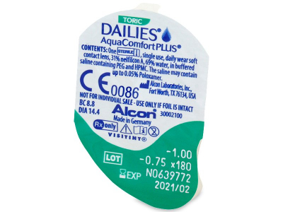 Dailies AquaComfort Plus Toric (30 lenses) - Blister pack preview