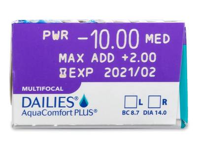 Dailies AquaComfort Plus Multifocal (30 lenses) - Attributes preview