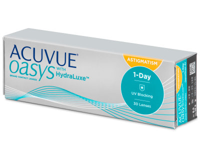 Acuvue Oasys 1-Day with HydraLuxe for Astigmatism (30 lenses) - Toric contact lenses