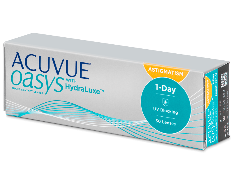 Acuvue Oasys 1-Day with HydraLuxe for Astigmatism (30 lenses) - Toric contact lenses