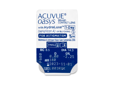 Acuvue Oasys 1-Day with HydraLuxe for Astigmatism (30 lenses) - Blister pack preview
