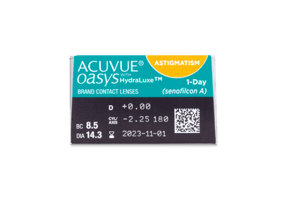 Acuvue Oasys 1-Day with HydraLuxe for Astigmatism (30 lenses) - Attributes preview