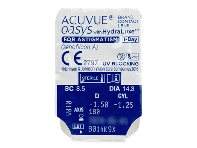 Acuvue Oasys 1-Day with HydraLuxe for Astigmatism (30 lenses) - Blister pack preview