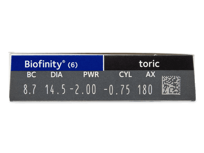 Biofinity Toric (6 lenses) - Attributes preview