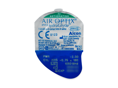 Air Optix plus HydraGlyde for Astigmatism (3 lenses) - Blister pack preview