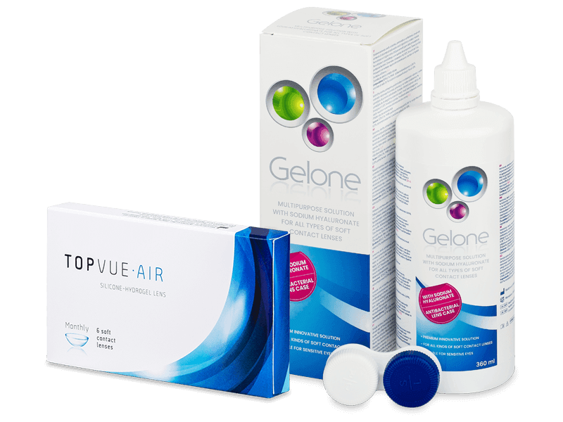 TopVue Air (6 lenses) + Gelone Solution 360 ml - Package deal