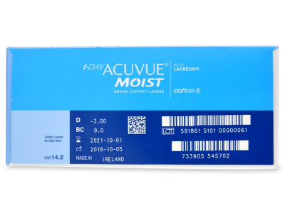 1 Day Acuvue Moist (180 lenses) - Attributes preview