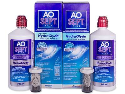 AO SEPT PLUS HydraGlyde Solution 2 x 360 ml - Previous design