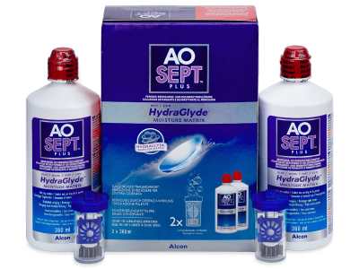 AO SEPT PLUS HydraGlyde Solution 2 x 360 ml  - Economy duo pack - solution