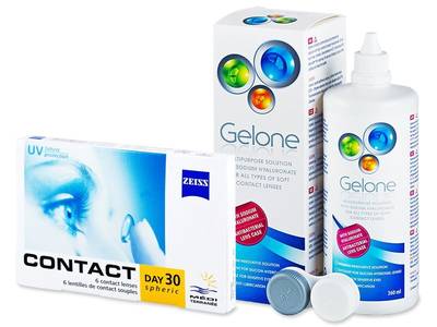 Carl Zeiss Contact Day 30 Spheric (6 lenses) + Gelone Solution 360 ml