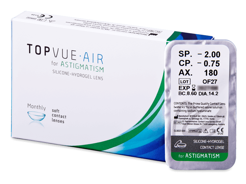 TopVue Air for Astigmatism (1 lens) - Toric contact lenses