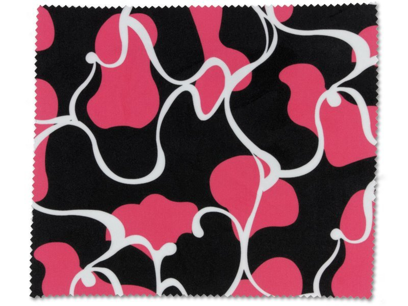 Glasses cleaning cloth - pink and black 
