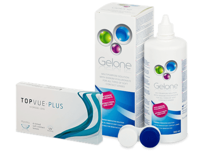 TopVue Monthly Plus (6 lenses) + Gelone Solution 360 ml