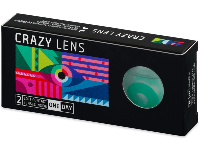 CRAZY LENS - Emerald Green - daily plano (2 lenses)