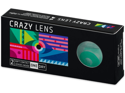 CRAZY LENS - Emerald Green - daily plano (2 lenses)