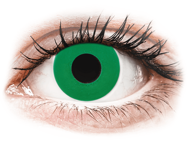 CRAZY LENS - Emerald Green - daily plano (2 lenses) - Coloured contact lenses