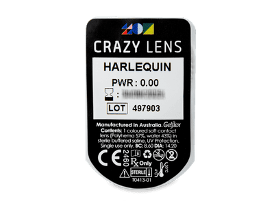 CRAZY LENS - Harlequin - daily plano (2 lenses) - Blister pack preview