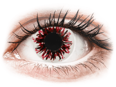 CRAZY LENS - Harlequin Black - daily plano (2 lenses) - Coloured contact lenses