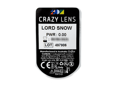 CRAZY LENS - Lord Snow - daily plano (2 lenses) - Blister pack preview