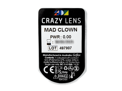 CRAZY LENS - Mad Clown - daily plano (2 lenses) - Blister pack preview