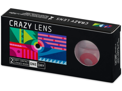 CRAZY LENS - Solid Red - daily plano (2 lenses)